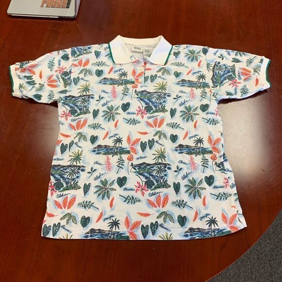 Jason Maxwell Aloha Ladies Polo sz L - Picture 1 of 4